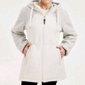 1 Madison Expedition Ladies Hooded Teddy Full Zip Jacket NEW